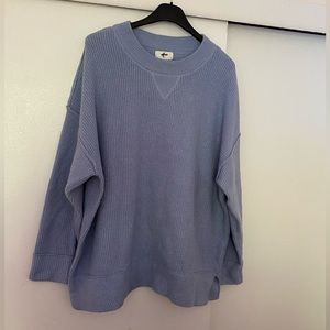 Aerie Women's Monaco Blue Ribbed Sweater, XS Oversized